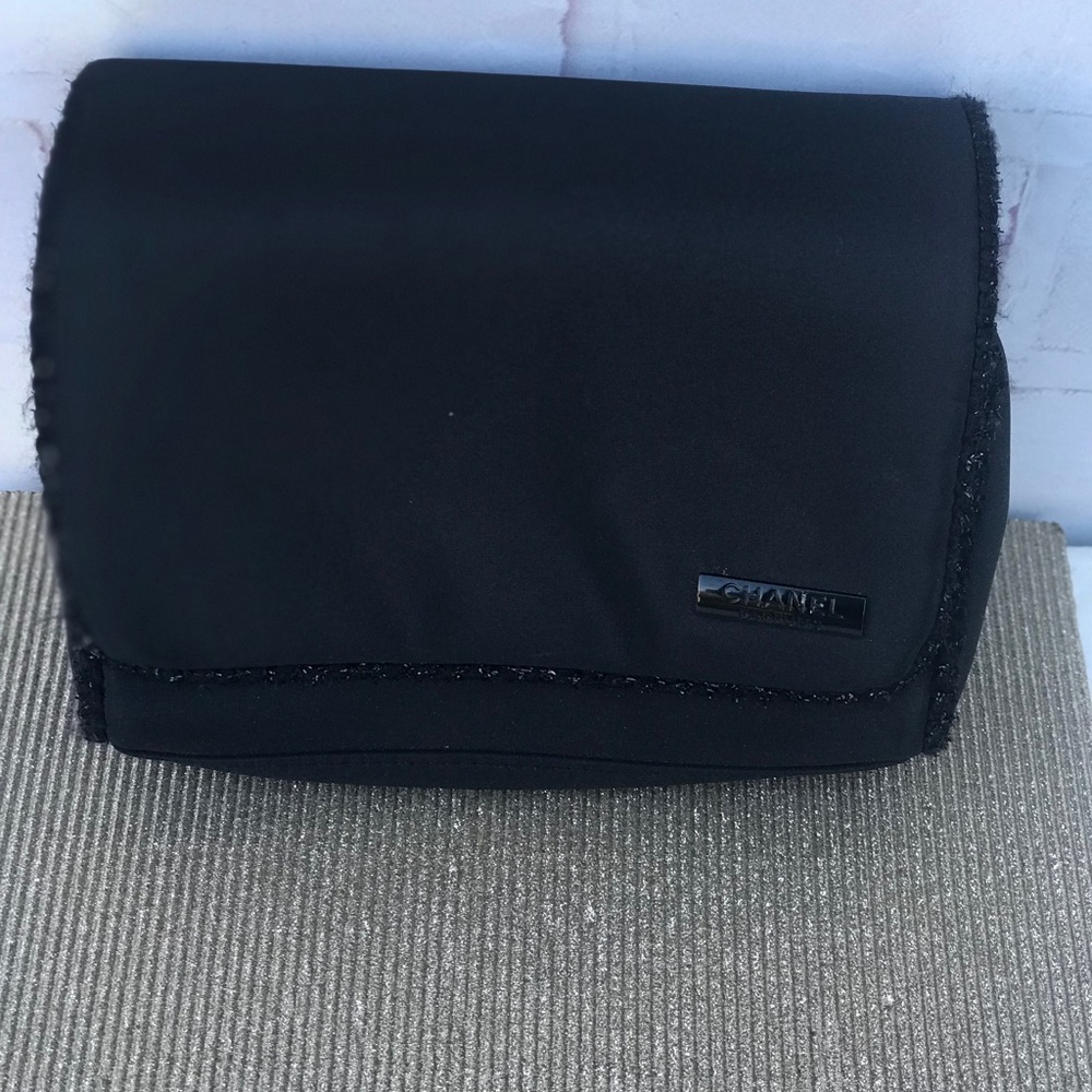 CHANEL: Black Cosmetics Travel bag NOT a gift with perfume purchase bag